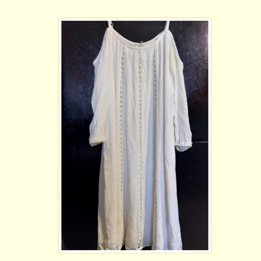 White Open Shoulder Dress